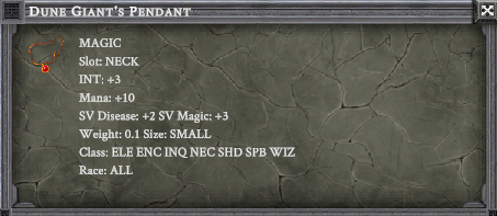 DUNE GIANT'S PENDANT item card